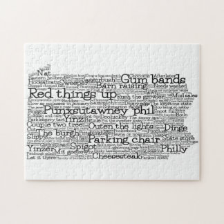Pennsylvania USA Slang Word Art Map Puzzle