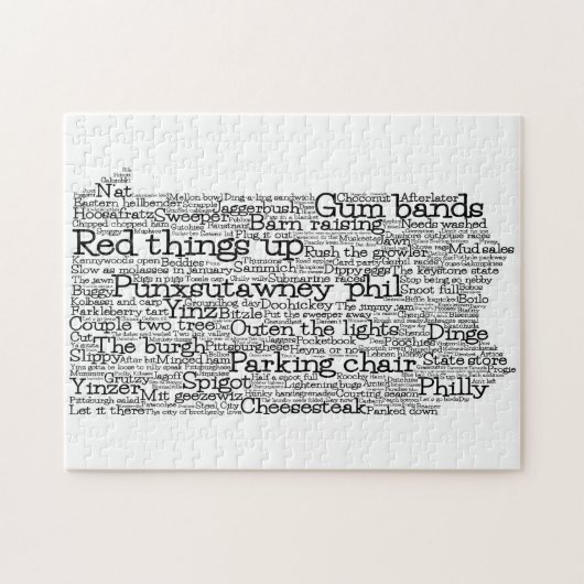 Pennsylvania USA Slang Word Art Map Puzzle (Horizontal)