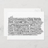 Pennsylvania USA Slang Word Karte (Vorne/Hinten)