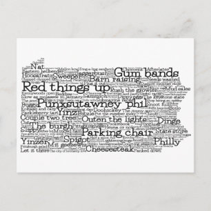 Pennsylvania USA Slang Word Karte