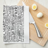 Pennsylvania USA Slang Word Karte Geschirrtuch (Viertel Falte)