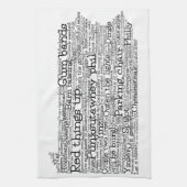 Pennsylvania USA Slang Word Karte Geschirrtuch (Vertikal)