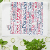 Pennsylvania USA Slang Word Karte Geschirrtuch (Gefaltet)