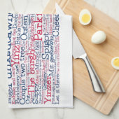 Pennsylvania USA Slang Word Karte Geschirrtuch (Viertel Falte)