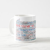 Pennsylvania USA Slang Word Karte Kaffeetasse (Vorderseite Links)