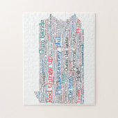 Pennsylvania USA Slang Word Karte Puzzle (Vertikal)