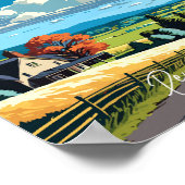 Pennsylvania USA Vintage Reise Illustration Poster (Ecke)