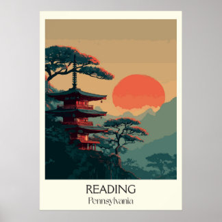 Pennsylvania Vintage Pagoda Kunst, Dichtung und Mu Poster