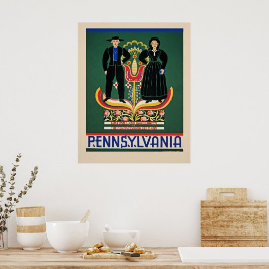 Pennsylvania, Vintage-Reiseplakat, Poster (Küche)