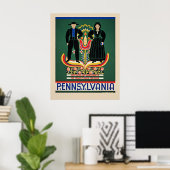 Pennsylvania, Vintage-Reiseplakat, Poster (Heimbüro)
