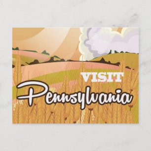 Pennsylvania Vintage Reiseplakat Postkarte