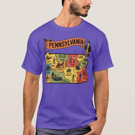 Pennsylvania - Vintager Tourismus T-Shirt (Vorderseite)