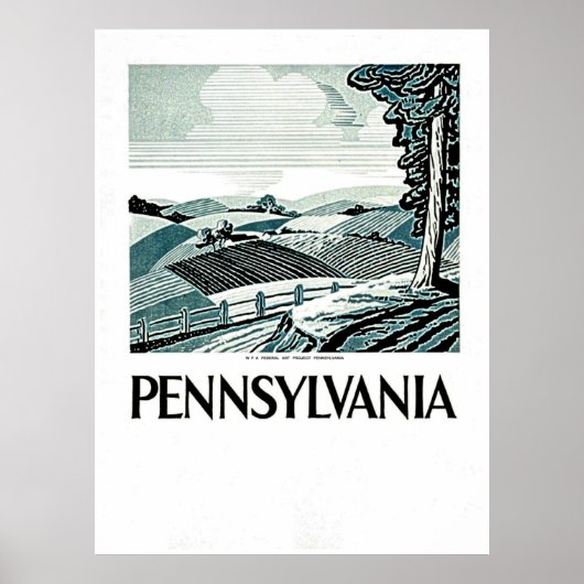 Pennsylvania - Vintages WPA-Poster - Farm und Feld Poster (Vorne)