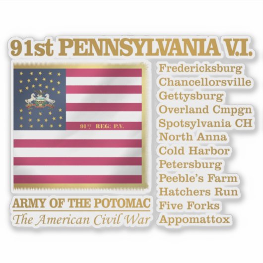 Pennsylvania Volunteer Infantry (BH) Aufkleber (Vorderseite)