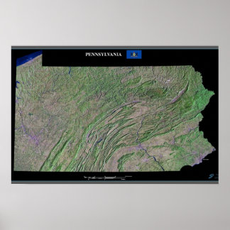 Pennsylvania vom Raumsatellitenplakat Poster