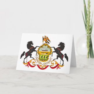 Pennsylvania-Wappen-Grußkarte Karte
