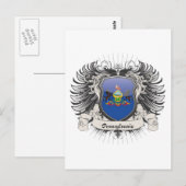 Pennsylvania Wappen Postkarte (Vorne/Hinten)