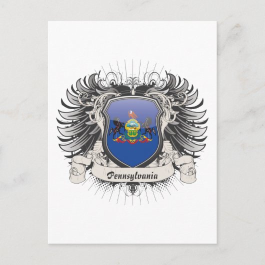 Pennsylvania Wappen Postkarte (Vorderseite)