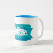 Pennsylvania Wave Fishing Zweifarbige Tasse (VorderseiteRechts)