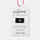 Pennsylvania Wedding Welcome Geschenkanhänger (Vorderseite)