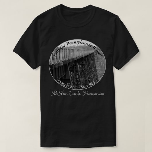Pennsylvania Wilds Souvenir Kinzua Skywalk DK T-Shirt (Design vorne)