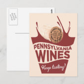 Pennsylvania Wines Keystone Staat Postkarte (Vorne/Hinten)