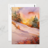 Pennsylvania Winter Sunrise Postkarte (Vorne/Hinten)