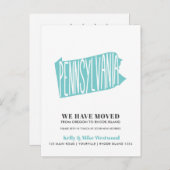 PENNSYLVANIA Wir haben neue Adresse Neue Zuhause v Postkarte (Vorne/Hinten)