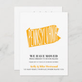 PENNSYLVANIA Wir haben neue Adresse Neue Zuhause v Postkarte (Vorne/Hinten)