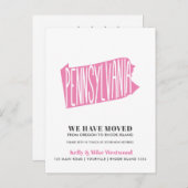 PENNSYLVANIA Wir haben neue Adresse Neue Zuhause v Postkarte (Vorne/Hinten)