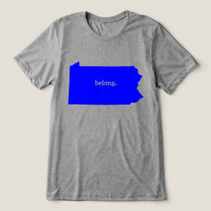 Pennsylvania Zuhause Belong Map Staatsstolz Tri-Blend Shirt