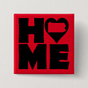 Pennsylvania Zuhause Heart Staat Button Abzeichen 