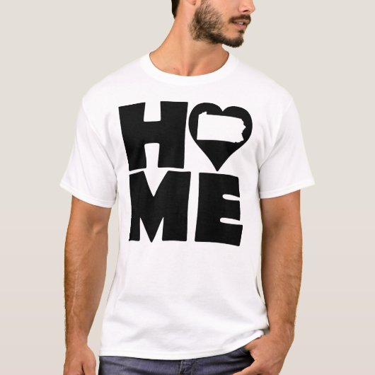 Pennsylvania Zuhause Heart Staat T-Shirts T - Shir (Vorderseite)
