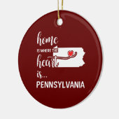 Pennsylvania Zuhause ist das Herz Keramik Ornament (Links)