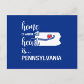 Pennsylvania Zuhause ist das Herz Postkarte (Vorderseite)