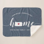 Pennsylvania Zuhause Staat Personalisiert Sherpadecke (Vorderseite (Horizontal))
