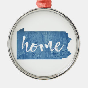 Pennsylvania Zuhause Wood Grain Ornament Aus Metall