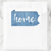 Pennsylvania Zuhause Wood Grain Rechteckiger Aufkleber (Tasche)