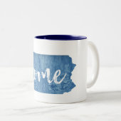 Pennsylvania Zuhause Wood Grain Zweifarbige Tasse (VorderseiteRechts)