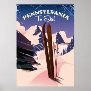 Pennsylvania zum Skifahren Poster