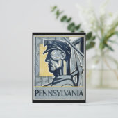 Pennsylvanian Kohlebergwerk Postkarte (Stehend Vorderseite)