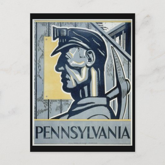 Pennsylvanian Kohlebergwerk Postkarte (Vorderseite)