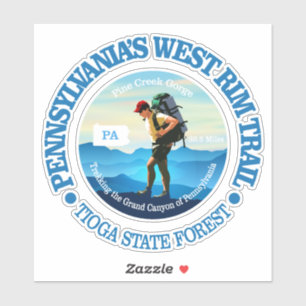 Pennsylvanias Westkante-Spur Aufkleber