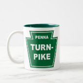 PennsylvaniaTurnpike Zweifarbige Tasse (Links)