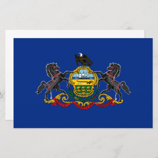 Pennsylvanische Flagge Briefpapier (Vorne/Hinten)