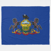 Pennsylvanische Flagge Fleecedecke (Vorderseite (Horizontal))