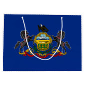 Pennsylvanische Flagge Große Geschenktüte (Rückseite)