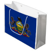 Pennsylvanische Flagge Große Geschenktüte (Vorderseite Schrägansicht)