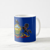Pennsylvanische Flagge Kaffeetasse (VorderseiteRechts)