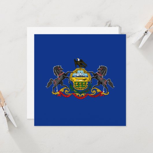 Pennsylvanische Flagge Karte (Vorderseite/Rückseite Beispiel)